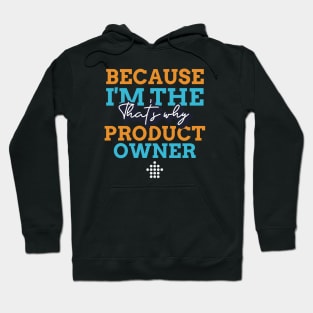 "Because I'm the Product Owner that's why" Hoodie